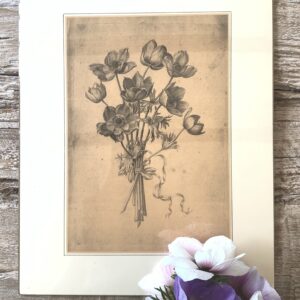 Grafika – „Bukiet anemonów”